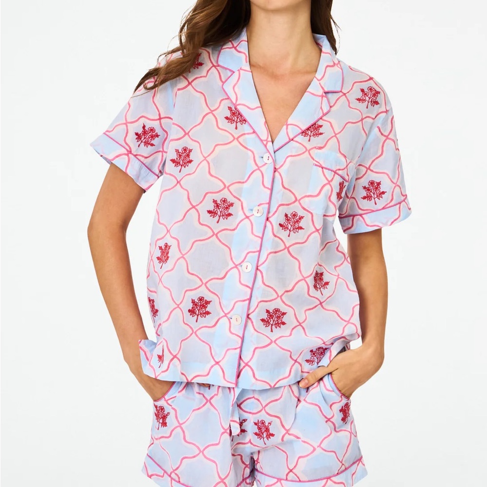 Roller Rabbit Blue and Red Pajama Set